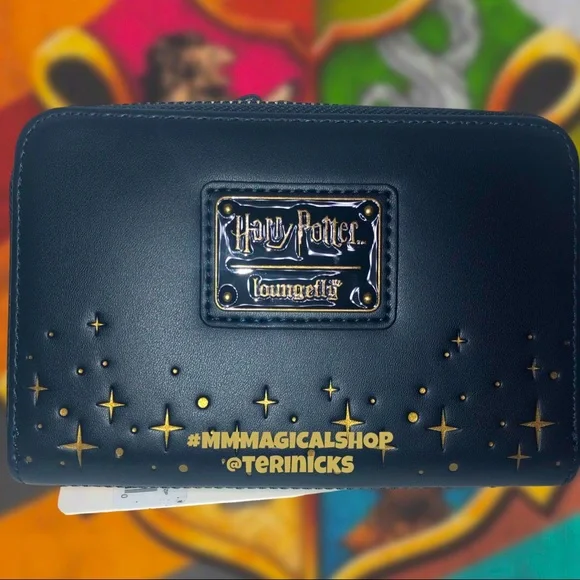 Loungefly Harry Potter Diagon Alley Sequin Mini Backpack and Matching Wallet - Picture 8 of 8